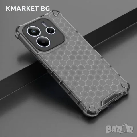 Xiaomi Redmi Note 14 5G Силиконов Калъф Honeycomb TPU и Протектор, снимка 1 - Калъфи, кейсове - 48990800