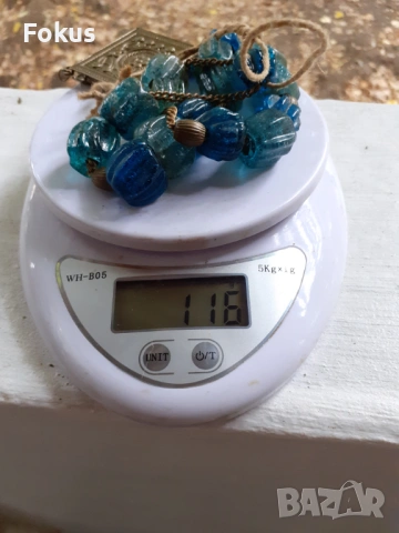 СТАРИНЕН ЕТНО ГЕРДАН МУСКА СТЪКЛО КОЛИЕ ОГЪРЛИЦА НОСИЯ НАКИТ, снимка 7 - Антикварни и старинни предмети - 53512691