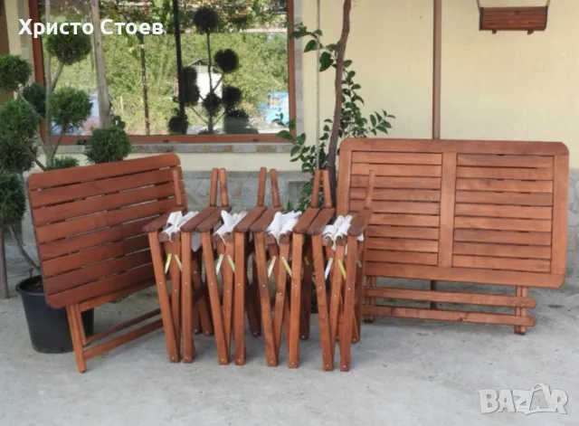 Сгъваеми режисьорски столове и маси 100% бук, снимка 2 - Градински мебели, декорация  - 49097936