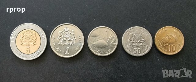 Монети. Мароко. Дирхам . 5 бройки., снимка 2 - Нумизматика и бонистика - 37804716