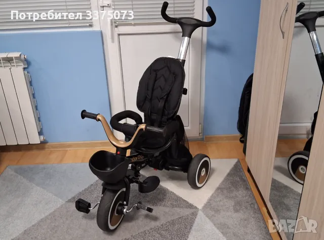 CHIPOLINO Триколка със сенник ВЕКТОР MG 360° ЧЕРЕН, снимка 2 - Детски велосипеди, триколки и коли - 50330767