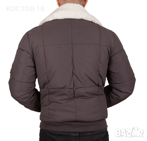 Мъжко Зимно Яке – 3489 пухена яка 3 цвята, снимка 7 - Якета - 52500513