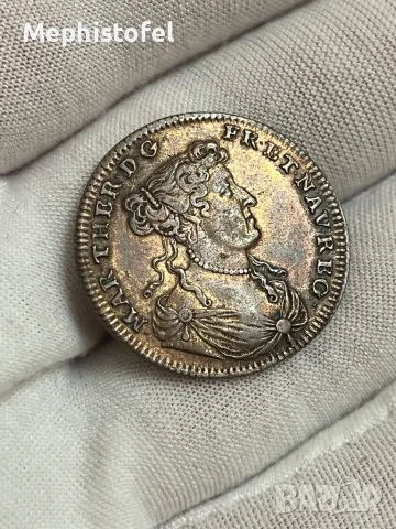 Кралство Франция 1677 г - стар меден жетон/токен, рядък, снимка 3 - Антикварни и старинни предмети - 49917867