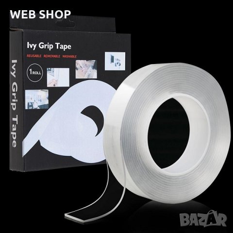 Двустранно двойнозалепващо силиконово гел тиксо Lvy Grip Tape, снимка 3 - Други - 33602372