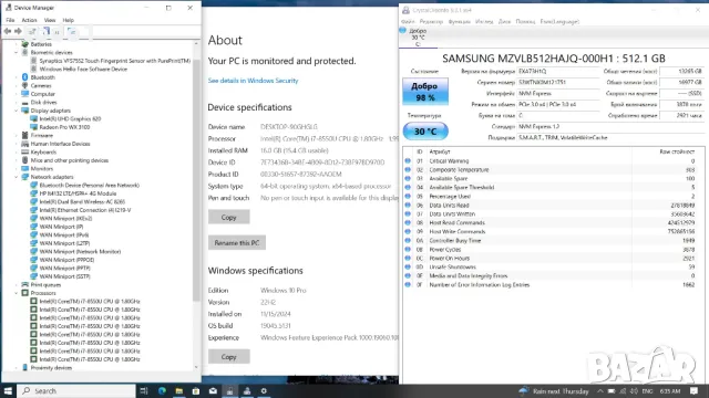 HP ZBook 14u G5 FHD IPS i7-8550U/512GB/16GB/AMD 2GB/4G LTE, снимка 10 - Лаптопи за работа - 47992256