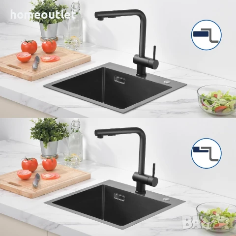 ПРОМОЦИЯ Кухненска мивка от неръждаема стомана с нано покритие 913258-06-JHG0604, снимка 2 - Мивки - 51127730