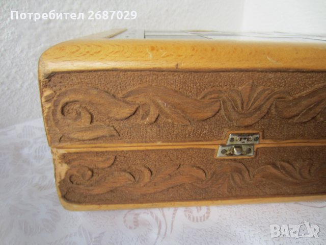 Голяма Луксозна дървена кутия за игра на шах с дърворезба, снимка 6 - Други ценни предмети - 28951035