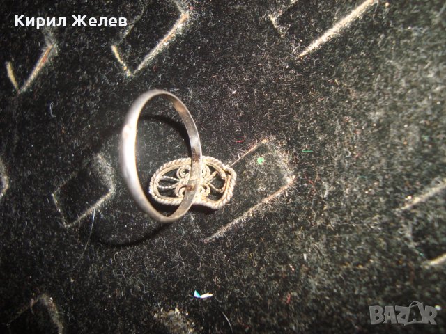 СТАР СРЕБЪРЕН ФИЛИГРАНЕН ПРЪСТЕН РЪЧНА ИЗРАБОТКА 22322, снимка 8 - Антикварни и старинни предмети - 32971570
