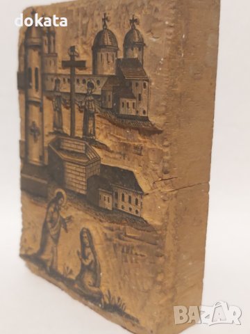 Стара щампа,икона., снимка 3 - Антикварни и старинни предмети - 43450845