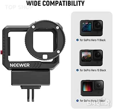 Нов Комплект видео клетка алуминиева кутия с микрофонен аудио адаптер, снимка 5 - Чанти, стативи, аксесоари - 49509535