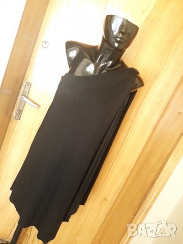 Черна рокля трико с едно рамо тип антични времена М