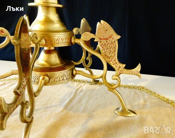 Бронзово наргиле 3.2 кг,клетъчен емайл. , снимка 6 - Антикварни и старинни предмети - 26905624