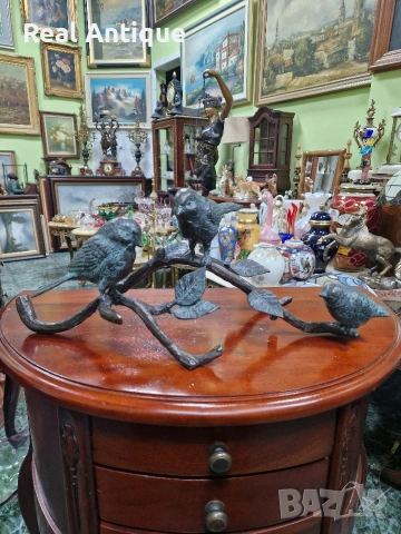 Уникална антикварна бронзова фигура статуетка композиция , снимка 2 - Статуетки - 53517541