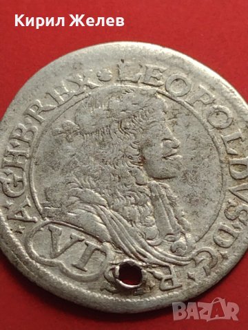 Сребърна монета 6 кройцера 1678г. Леополд първи Свещена Римска Империя 13717, снимка 2 - Нумизматика и бонистика - 42984449