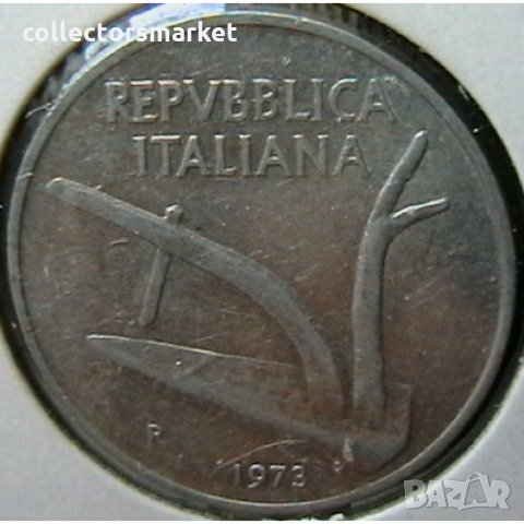 10 лири 1973, Италия, снимка 1 - Нумизматика и бонистика - 34630849