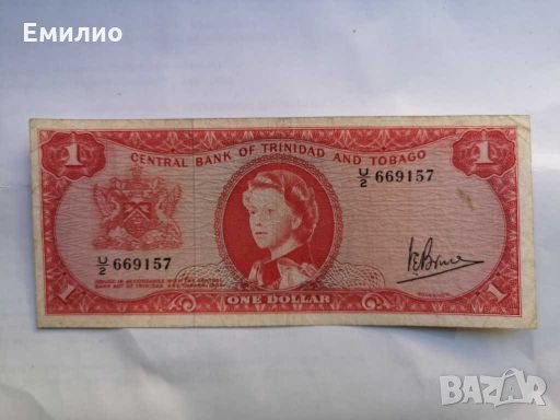 Trinidad and Tobago 1 Dollar 1964 scarce note, снимка 3 - Нумизматика и бонистика - 27741430