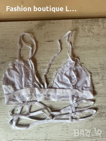 Ново бяло дантелено бюстие с ленти под гърдите с регулиращи се презрамки S , M , L , XL размери 🤍🤍, снимка 4 - Бельо - 52186907