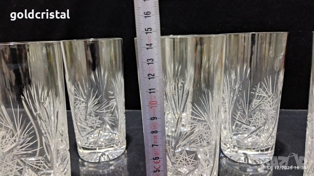 кристални чаши за вода, снимка 3 - Антикварни и старинни предмети - 52777751