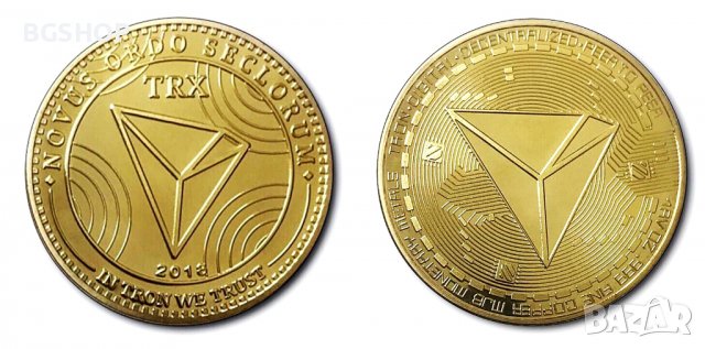 Трон Монета / Tron Coin ( TRX ) - Gold, снимка 1 - Нумизматика и бонистика - 32414834