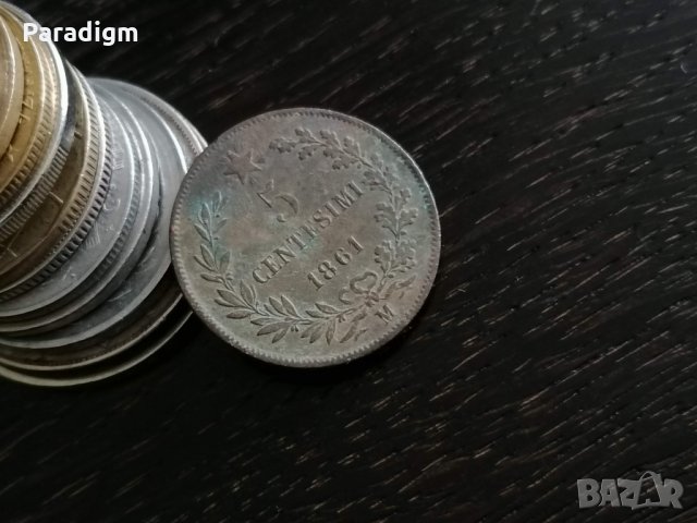 Монета - Италия - 5 чентесими | 1861г.