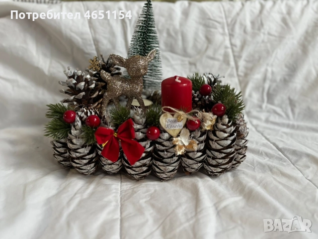 Коледен свещник "Зимна приказка ", снимка 5 - Декорация за дома - 52577709