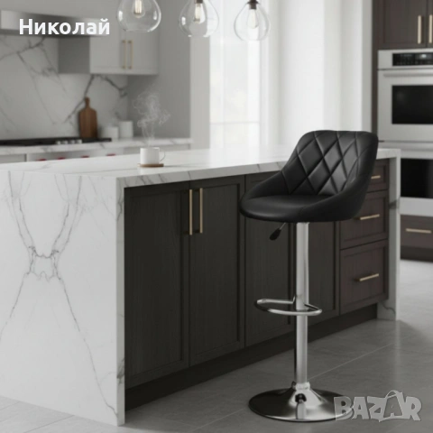 Бар стол с регулируема височина и въртяща функция – комфорт и стил за дома и заведения, снимка 2 - Столове - 53207275