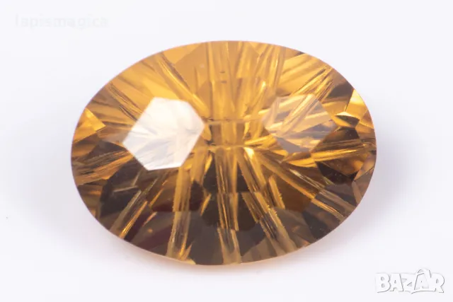 Цитрин 3.77ct VS овална fancy шлифовка