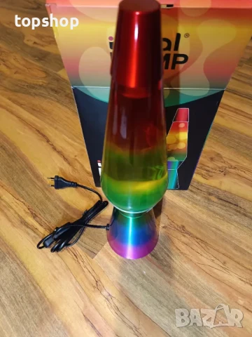 НОВА лава лампа ITotal Lava Arcobaleno XL1767, 40см висока, 30w, тествана, перфектна, снимка 4 - Настолни лампи - 50501679