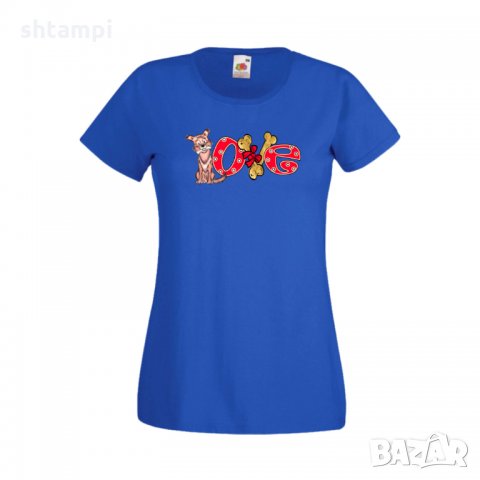 Дамска тениска Свети Валентин Dog Love 2, снимка 3 - Тениски - 35646978