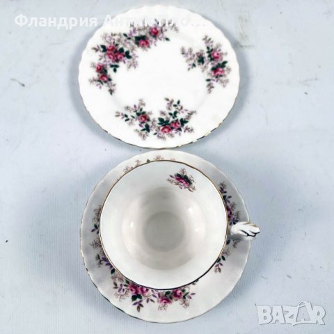 Троен сет за чай, Royal Albert Lavender Rose, снимка 3 - Сервизи - 39998845