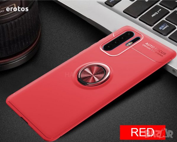 Силиконов кейс с магнит и ринг за Huawei P20/P20 Pro/P20 Lite/P30/ Luxury Silicone Shockproof