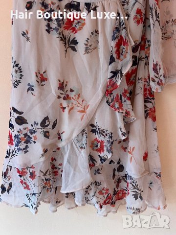 Рокля с един ръкав десен на цветя и панделка 🎀, снимка 3 - Рокли - 43839264