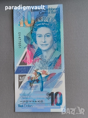 Банкнота - Източни Кариби - 10 долара UNC | 2019г., снимка 3 - Нумизматика и бонистика - 52642808