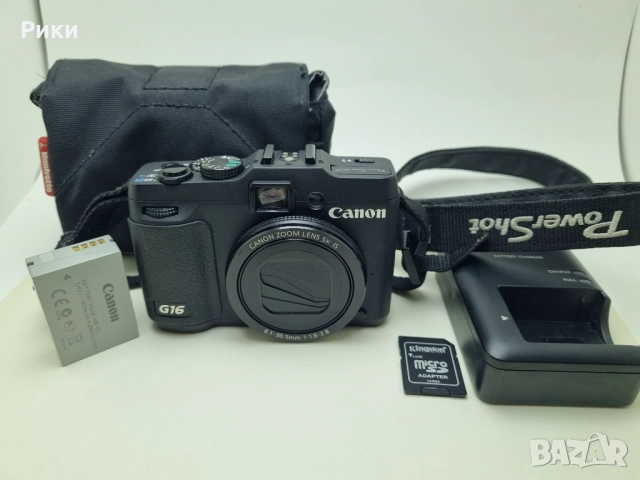 Canon PowerShot G16 Digital Camera 12.1MP 1080P/60p HD, снимка 11 - Фотоапарати - 52727740