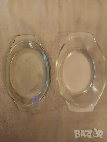 Термоустойчива тенджера, Йенска SIMAX, Чехословакия, комплект с 8 купички за крем карамел. 