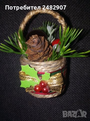 Ръчно изработени мини кошнички с цветя, снимка 7 - Декорация за дома - 38468109