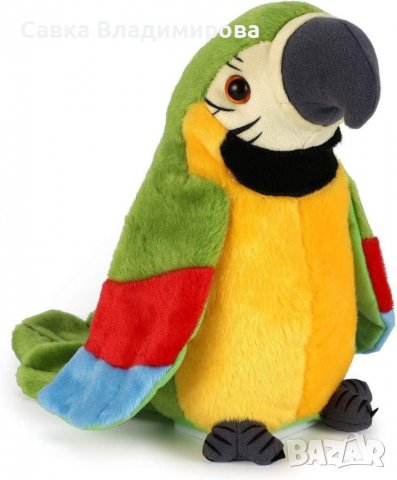 Говорещ папагал плюшена играчка