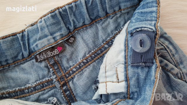 Къси дънкови панталони и туника 3-6 месеца, снимка 5 - Бебешки дънки - 32612836