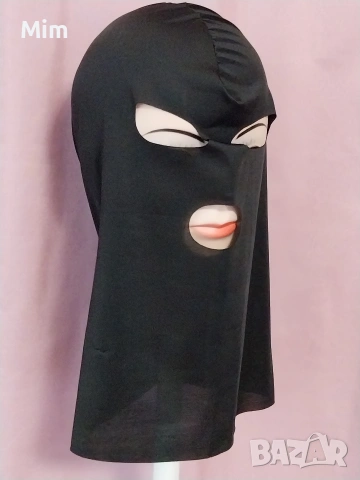 Черна маска с три отвора, снимка 2 - Спортни екипи - 53529987