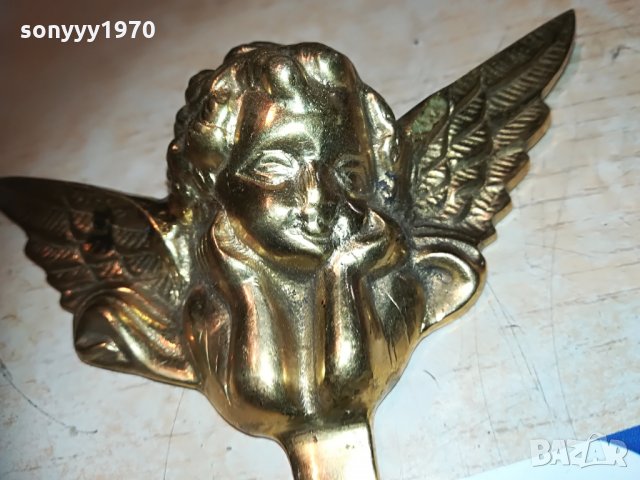 златен ангел-внос швеция-мед/месинг 0606211720, снимка 6 - Антикварни и старинни предмети - 33123426