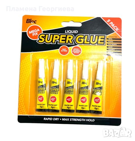 5 х Моментно/ Секундно Лепило за дърво, метал, пластмаса и други, снимка 4 - Други - 33852637