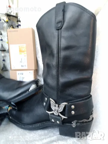 Мото, чопър, КАТО НОВИ мото боти, рокер хард ботуши DINGO original, 45 - 46, 100% естествена кожа , снимка 15 - Мъжки ботуши - 47485522