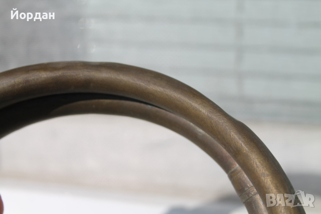 Стара военна месингова ловна тръба, снимка 10 - Антикварни и старинни предмети - 44911210