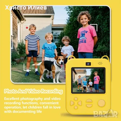 Дигитален фотоапарат детска камера за моментални снимки, снимка 7 - Други - 50269619