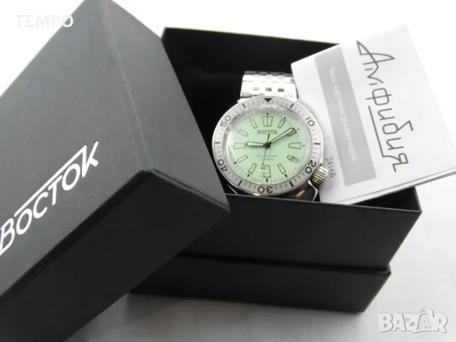 ВОСТОК АМФИБИЯ АВТОМАТИЧЕН-"LIME" ref: 70086В, снимка 4 - Мъжки - 48082146