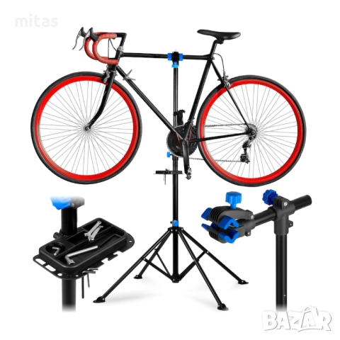 Работен стенд за сервизиране на велосипед MARTAR, 107-188см, До 35кг., снимка 2 - Аксесоари за велосипеди - 50406280