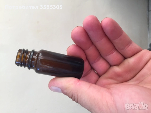 Стъклена кафява бутилка 10 мл за етерични масла, с гърло PP18, снимка 4 - Машини за сок - 51583678
