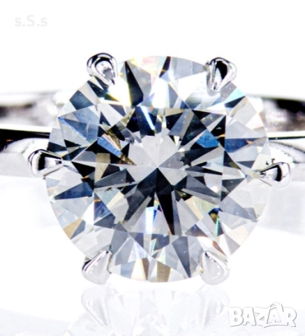 Дамски пръстен с огромен 💯 % ЕСТЕСТВЕН диамант 2,01 карата.СЕРТИФИКАТ 