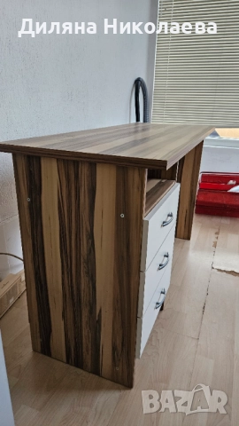 Кафяв офис шкаф, ъглово бюро, малко бюро и секция., снимка 11 - Шкафове и рафтове - 52327796