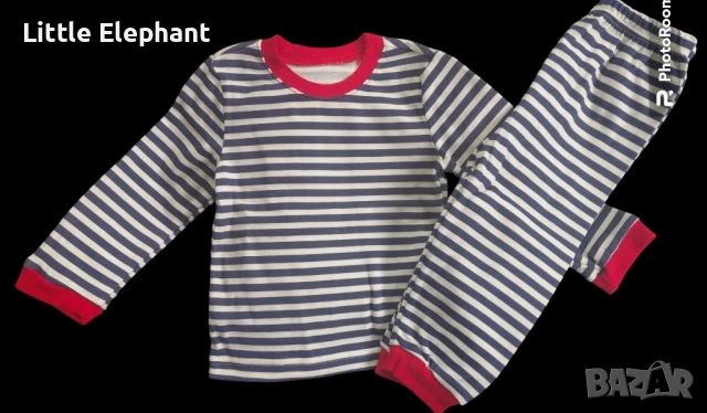 Пижамка от две части"Simple babe",райе за 12-18 мес момченце,Англия/нова